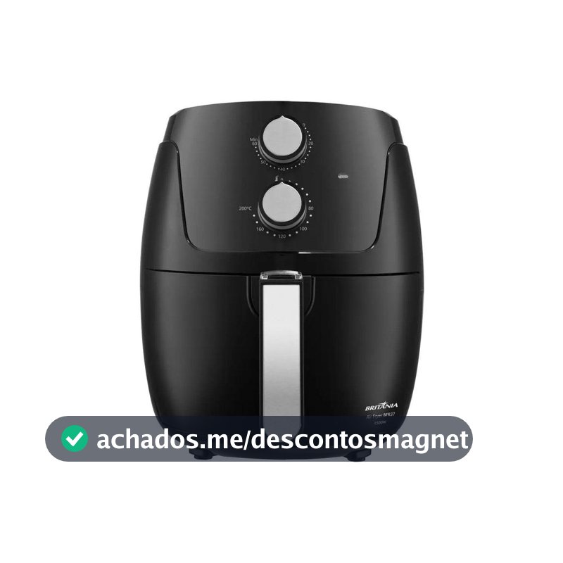 Air Fryer Britânia BFR37 Preto com Timer 4,2L - Fritadeira sem Óleo / Air Fryer - Magazine Jhjofertas