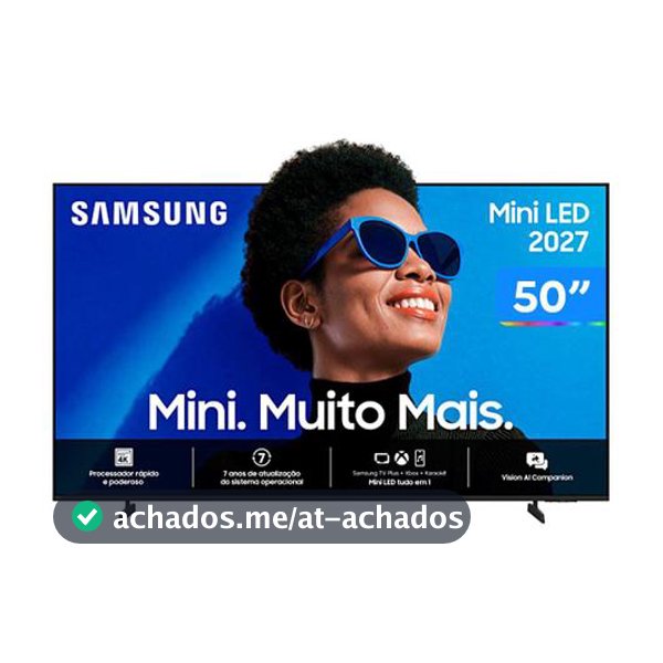 Smart TV 50" Samsung 4K UHD Mini LED M75H One UI Tizen UN50M75HAGXZD 2027