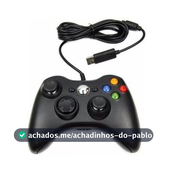 Controle Video Game Xbx 360 Com Fio Joystick E Pc