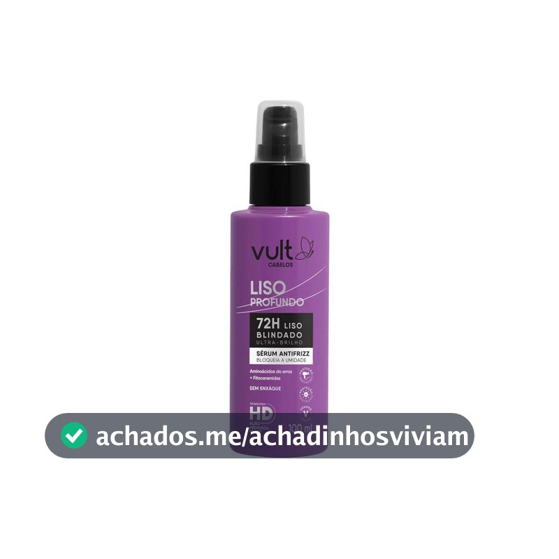 Sérum Capilar Vult Cabelos Liso Profundo 100ml - Defrizante Capilar