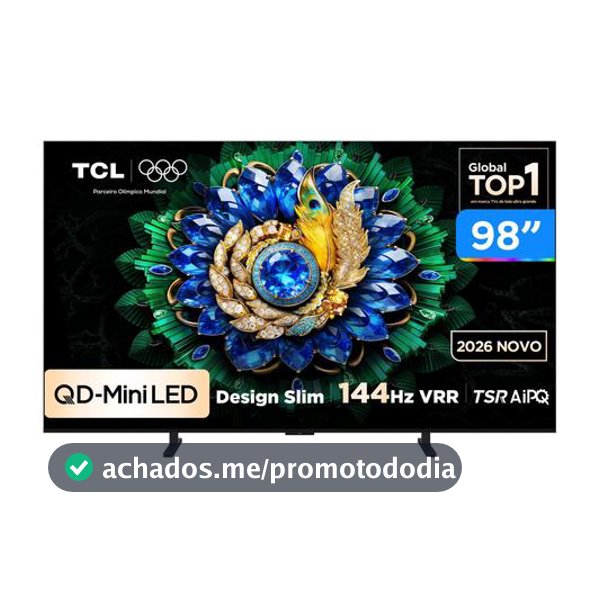 Smart TV 98" TCL 4K UHD QD-Mini LED 98A400M Google TV 2026