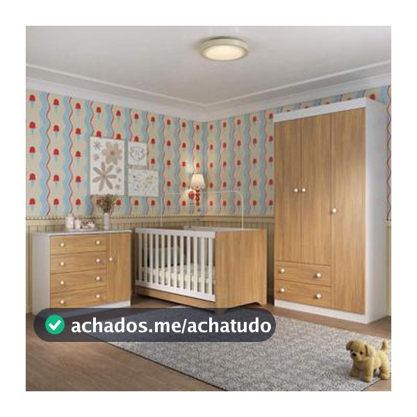 Quarto de Bebê Completo com Berço Americano 3 em 1 para Colchão 130x70cm Encanto Multimóveis MP4589 - Quarto de Bebê Completo - Magazine Moniqueglima