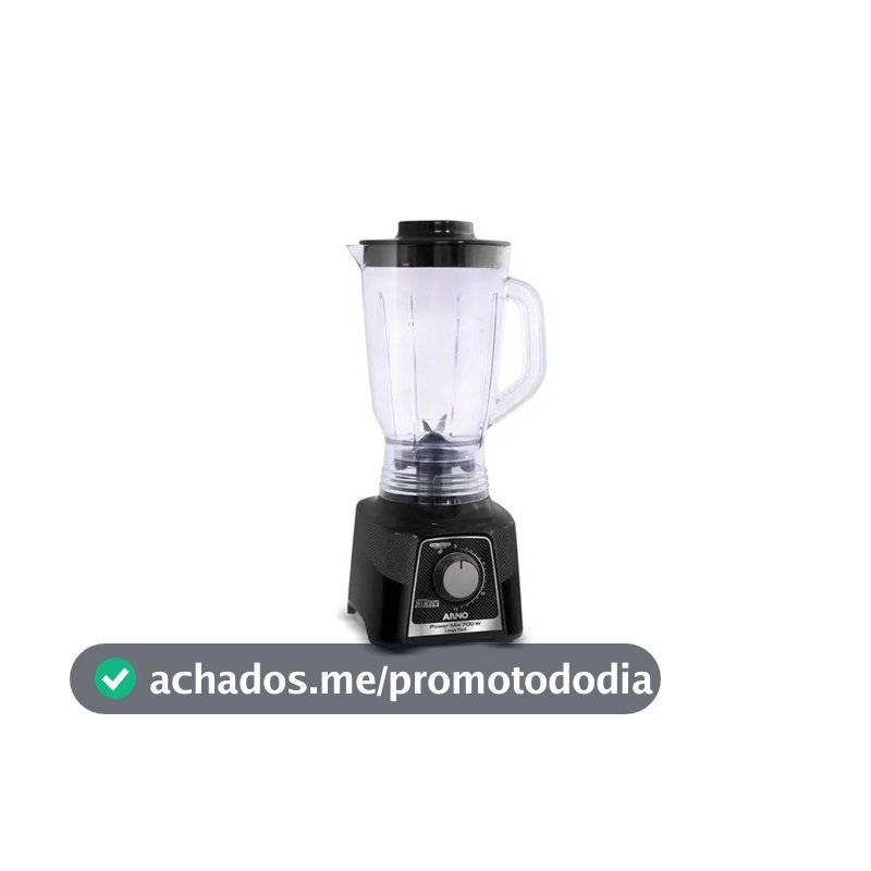 Liquidificador Arno Power Max LQ33 5 Velocidades 4 Lâminas 1,4L Preto 700w