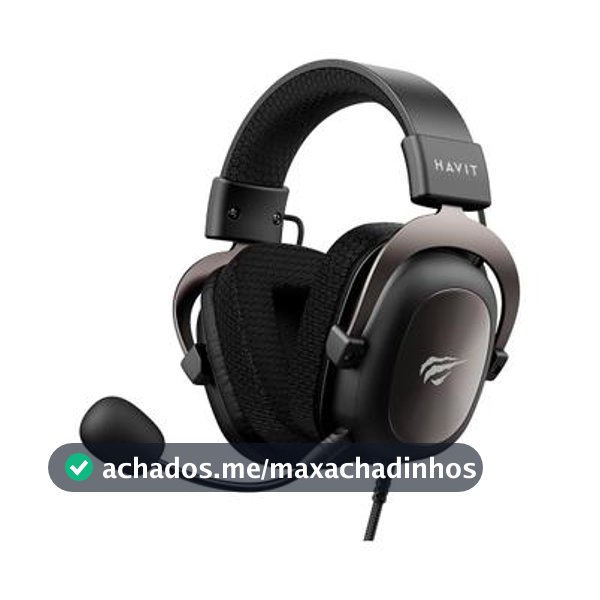 Headset Gamer Havit, Drivers 53mm, Microfone Plugável, 3.5mm, PC, PS4, XBOX ONE, Preto - HV-H2002D