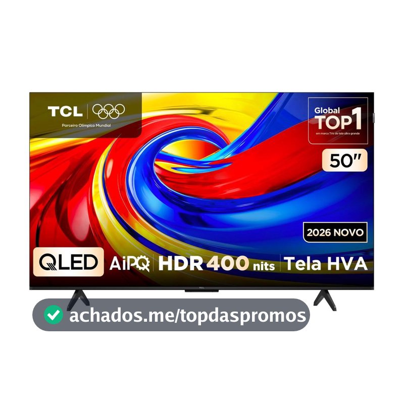 Smart TV 50" TCL 4K UHD QLED 50P7L Google TV 2026