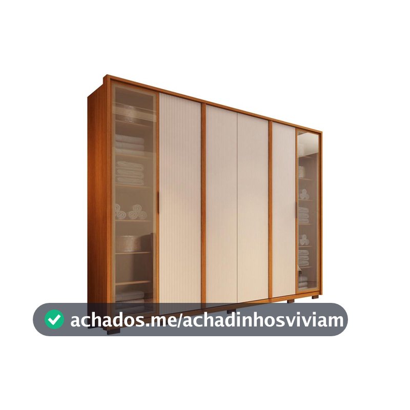 Guarda-roupa Casal 6 Gavetas 6 Portas Caemmun Coari