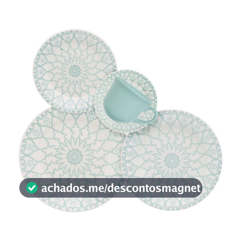 Aparelho de Jantar/Chá Biona,Mandala,20 Peças - Aparelho de Jantar - Magazine Loucops