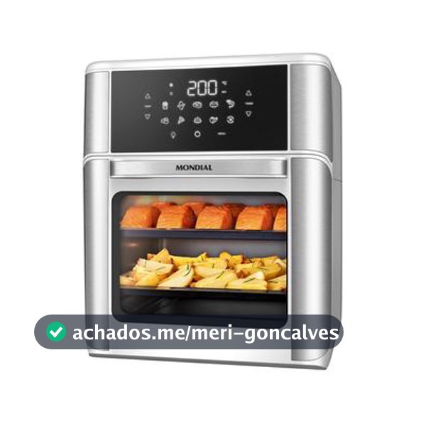 Fritadeira Air Fryer Forno Oven 12L Mondial Branco Inox 2000W AFON12LWI