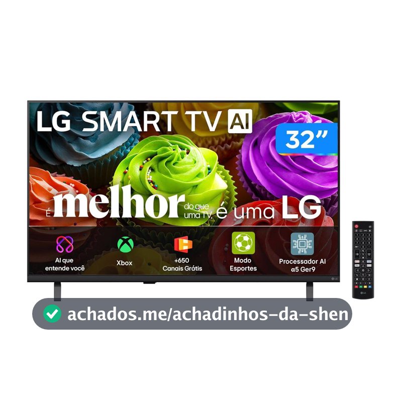 Smart TV 32" LG HD LCD AI 32LB650BPSA WebOS 26 2026