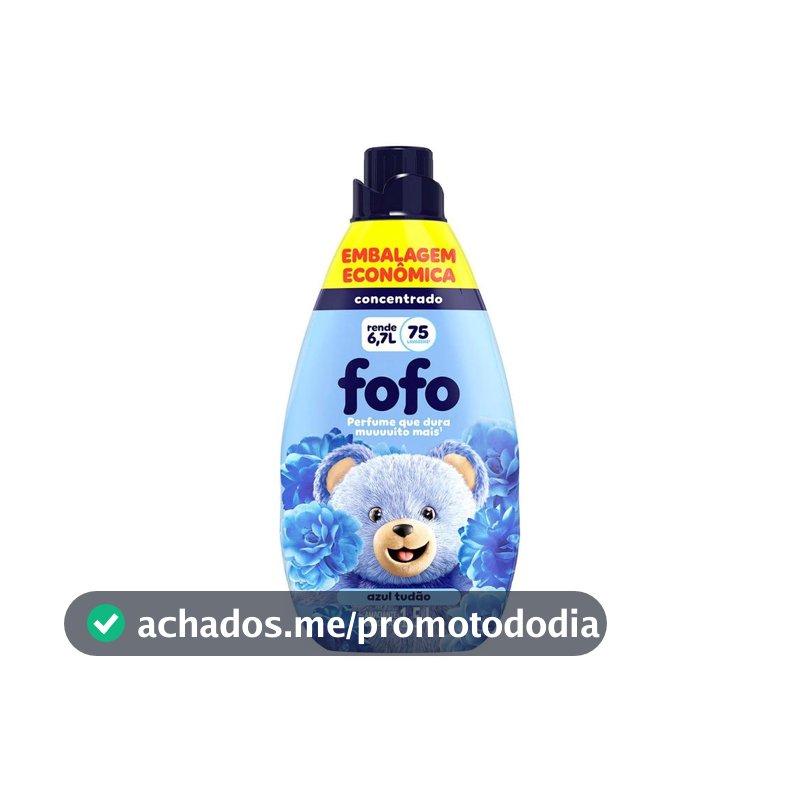 Amaciante Fofo Concentrado Azul Tudão Floral 1,5L