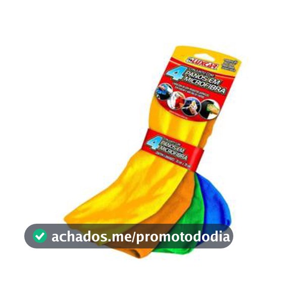 Kit 4 Panos Multiuso Microfibra Luxcar 35 Cm X 35 Cm - Limpeza Automotiva