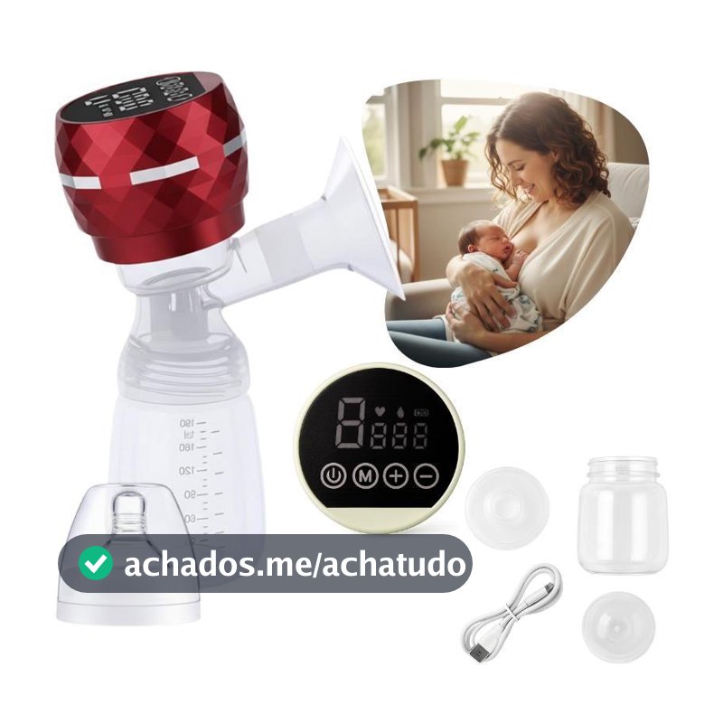 Bomba de Tirar leite Materno Bebe Elétrica Portátil Recarregável Para Amamentação e Locais Externos
