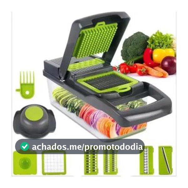 Fatiador de Legumes Cortador Inox Frutas Verduras Novo Nicer 11 em 1 Multifuncional