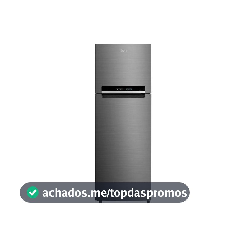 Geladeira/Refrigerador Midea Frost Free Duplex Inox 394L MDRT533EVD461 - Geladeira Duplex