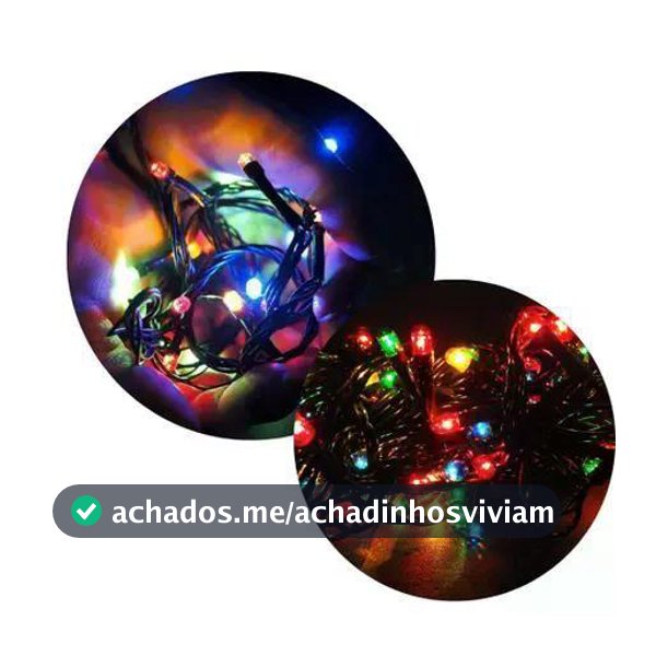 Pisca Cascata Led Colorido 100 Lâmpadas 9m 220V Decoração Iluminação de Natal