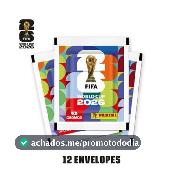 Blister com 12 Pacotes de Figurinhas Copa do Mundo FIFA 2026 - Figurinhas para Álbum