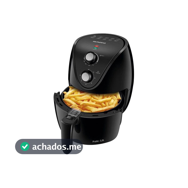 Fritadeira Elétrica sem Óleo/Air Fryer Mondial Pratic AF-35-BF Preta 3,5L com Timer
