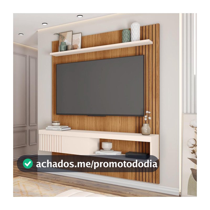 Painel Para Tv 55 Polegadas Marrom Moon Caemmun