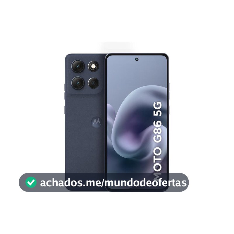Smartphone Motorola G86 256GB Grafite 5G 8GB+8GB RAM Boost Inteligente 6,7" Câm. Dupla + Selfie 32MP