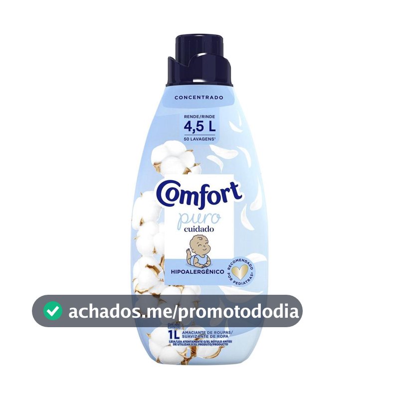 Amaciante Concentrado Comfort Puro Cuidado 1L