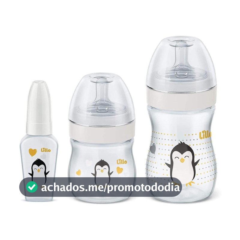 Kit de Mamadeira Primeiros Passos 50/150/240ml Neutro Lillo - Mamadeira