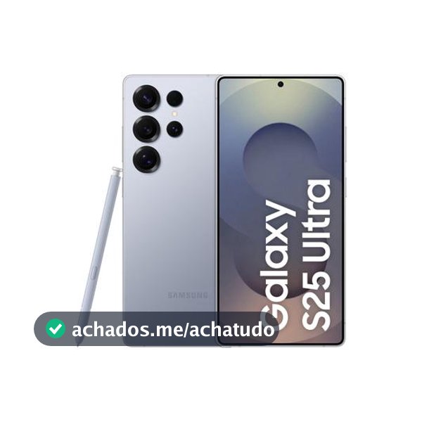 Celular Galaxy S25 Ultra 5G 256GB Galaxy AI Titânio Azul 6,9" 12GB RAM Câm. Quádrupla 200+50+10+50MP Bateria 5000mAh Dual Chip