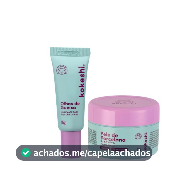 Kit Dupla Renovadores Faciais Kokeshi Pele Porcelana Olhos Gueixa