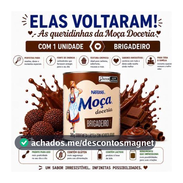 Brigadeiro Nestlé Moça 385g - NESTLE - Chocolate / Barra de Chocolate