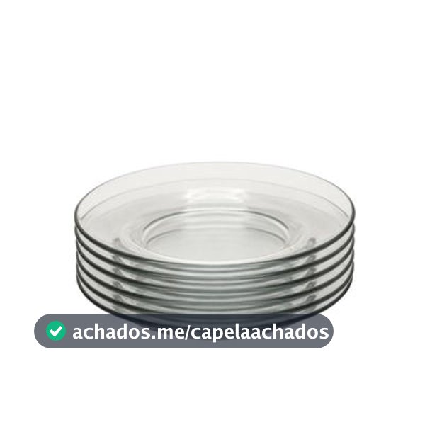 Jogo De Pratos Fundos Kit 6 Peças Em Vidro Almoço E Jantar - CEDAR GLASS - Prato Fundo / de Sopa - Magazine Vistore