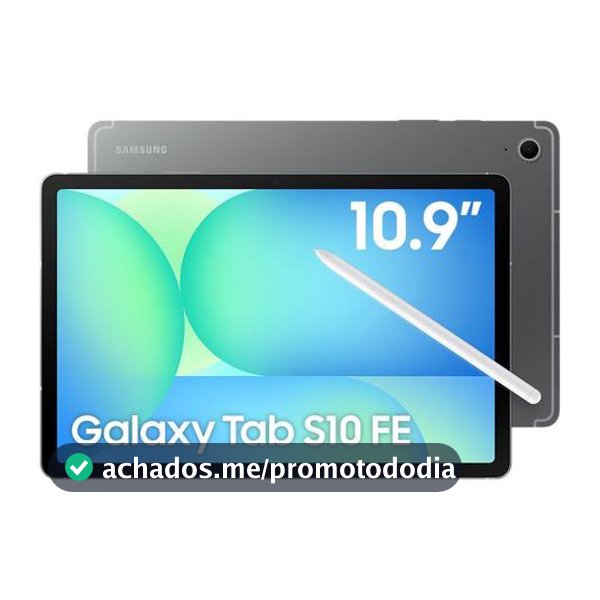 Tablet Samsung Galaxy Tab S10 FE com Capa e Caneta S Pen 5G 8GB RAM 128GB 10,9" Android 15 Exynos 1580