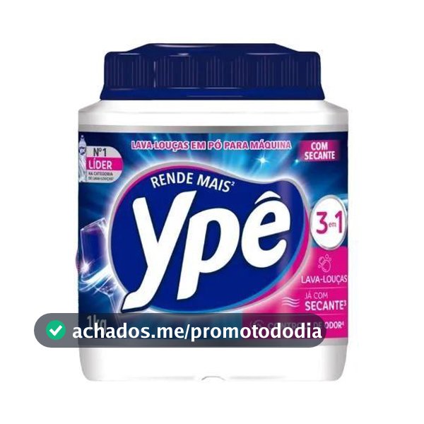 Detergente Lava Louças Em Pó Para Máquina Ypê 1kg - Detergente