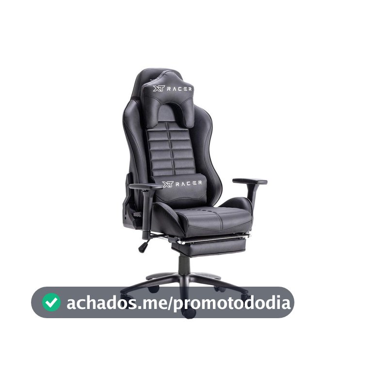 Cadeira Gamer XT Racer Reclinável Giratória Preta Platinum W Series