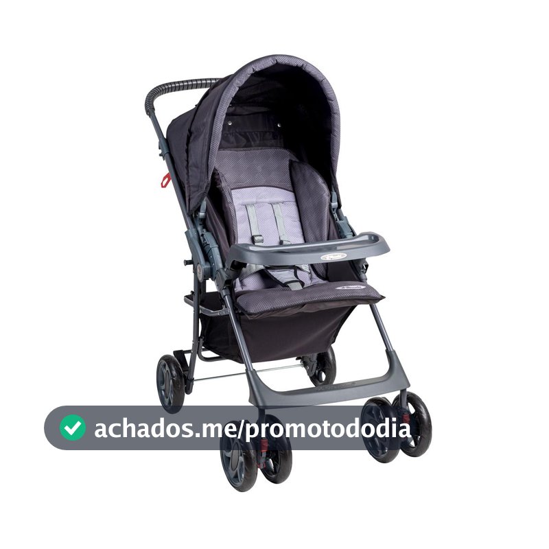 Carrinho de bebê Topázio para passeio reclinável com 5 posições, cabo reversível Kids Baby Hércules
