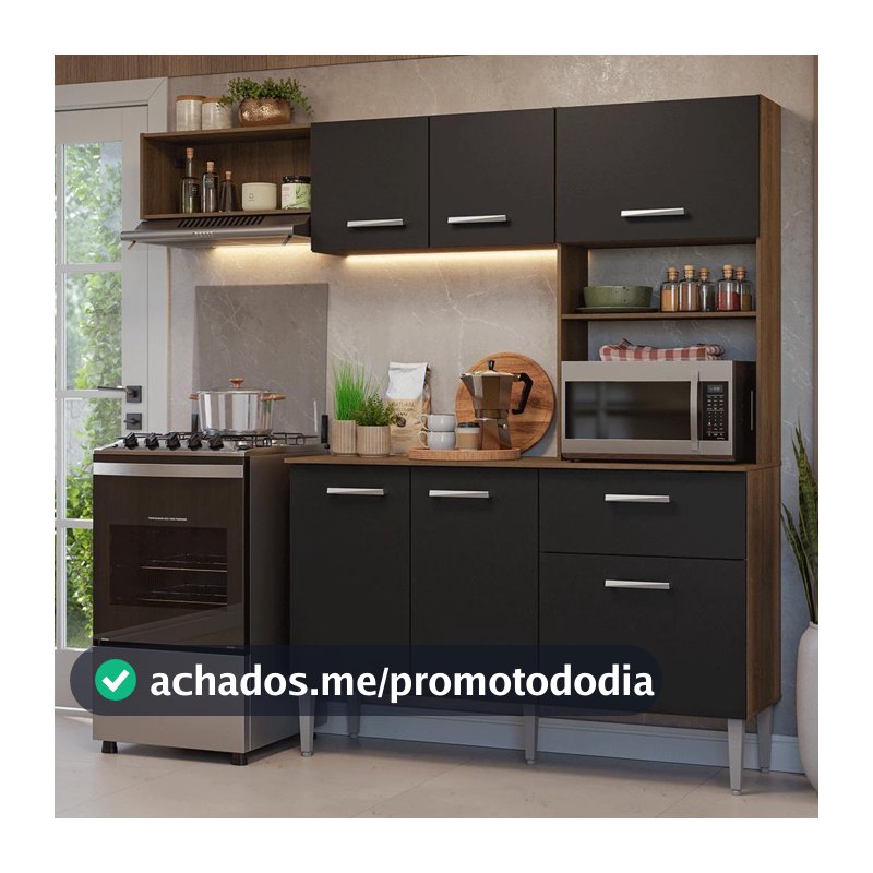 Armário de Cozinha Compacta 196cm Aura Madesa