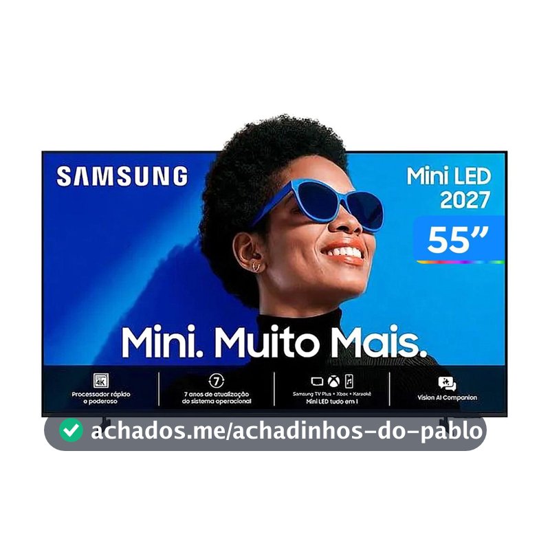 Smart TV 55 Samsung MiniLED 4K M75H Vision AI 2026 UN55M75HAGXZD