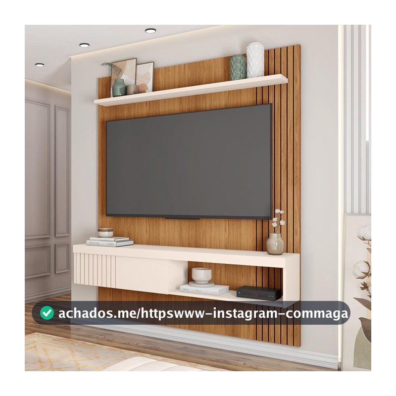 Painel Para Tv 55 Polegadas Marrom Moon Caemmun