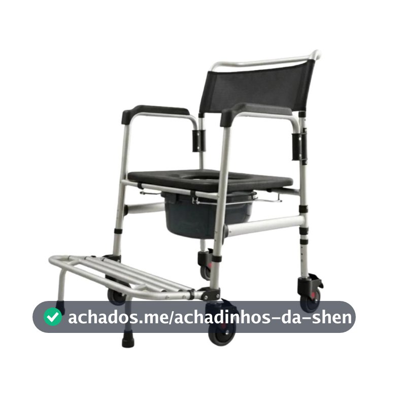 Cadeira de Banho Com Comadre Em Alumínio Até 140Kg Supermedy Conforto e Qualidade - Banco e Cadeira de Banho - Magazine Sacafarelli