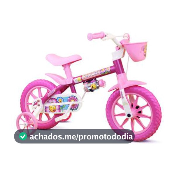 Bicicleta Aro 12 Infantil Feminina Flower - Nathor - Bicicleta Infantil