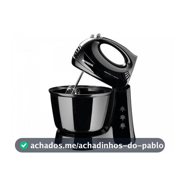 Batedeira Mondial Preta 400W Prática B-44-B
