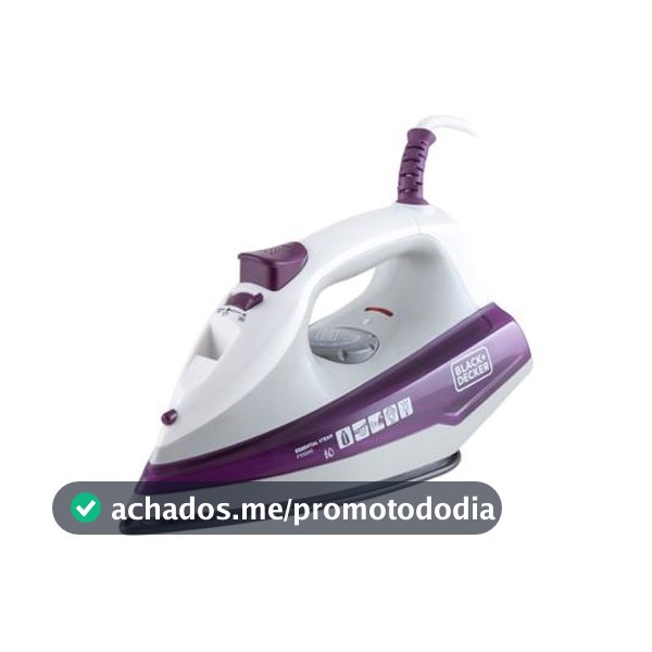 Ferro a Vapor Black+Decker FX1000 com Base Antiaderente 220V