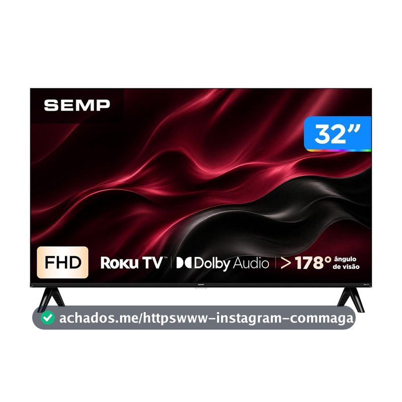 Smart TV 32" Semp Full HD LED 32S42R Roku 2026