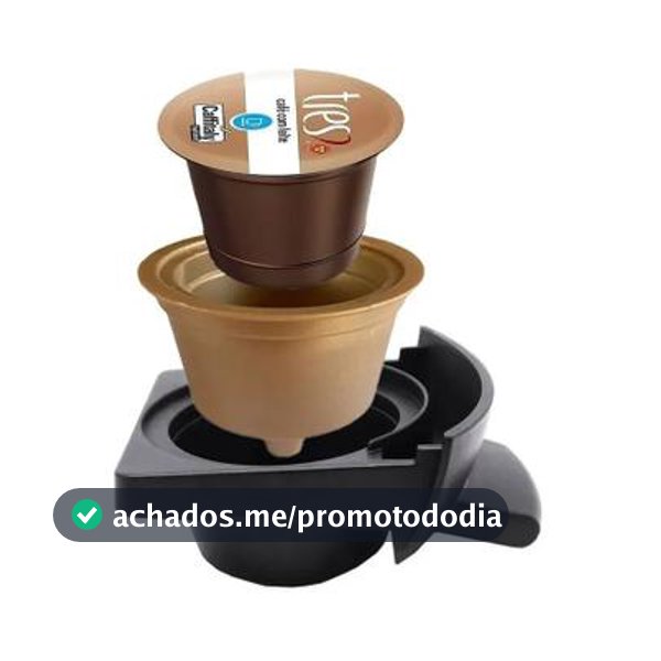Adaptador Capsulas 3 Corações Para Maquina Dolce gusto DOURADO