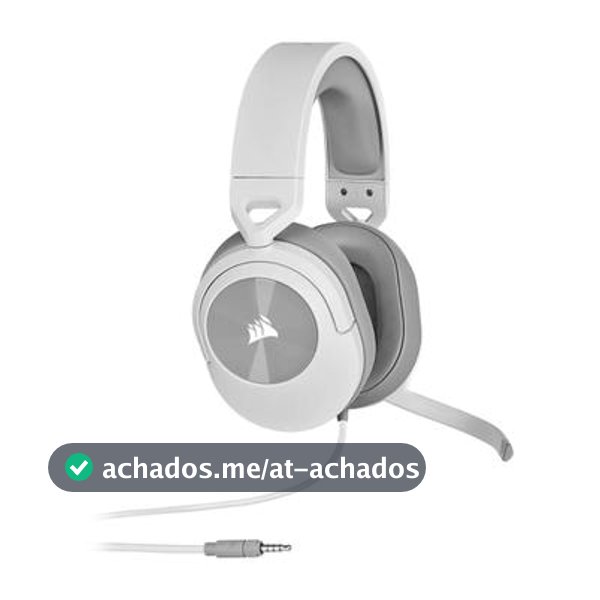 Headset Gamer Corsair HS55 Surround v2, Branco - CA-9011390-WW