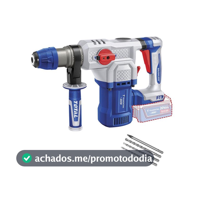 Martelete Perfurador e Rompedor Tramontina a Bateria SDS Plus By Total
