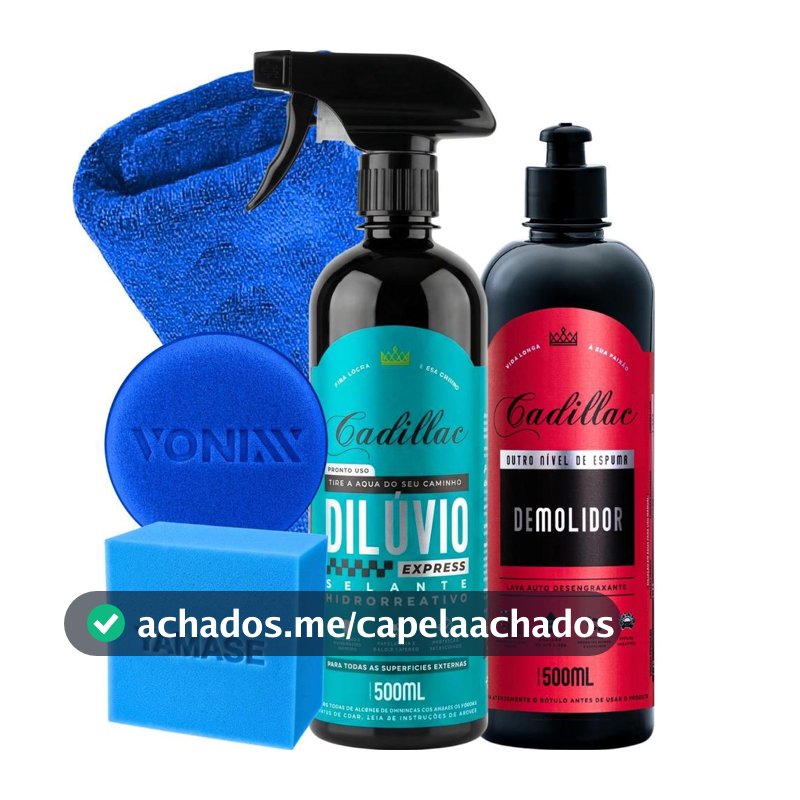 Diluvio Express Pronto Uso Demolidor Cadillac Selante Hidrorreativo Lava Auto Desengraxante - Finalizador Capilar - Magazine Sacafarelli
