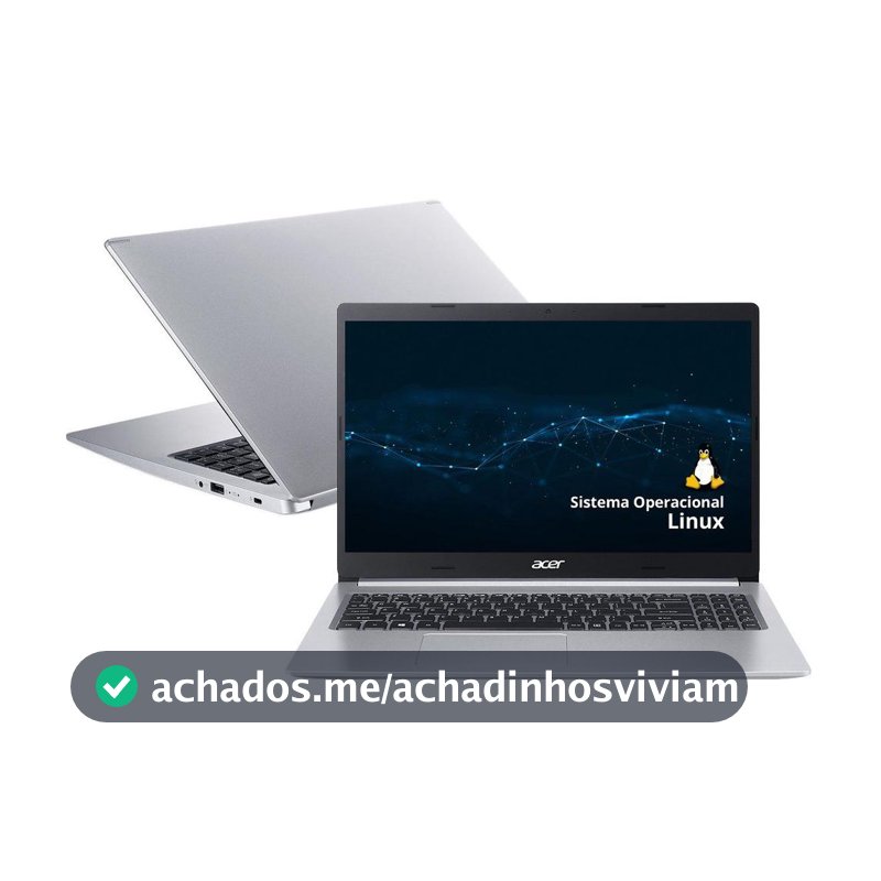 Notebook Acer Aspire 5 A515-45-R478 AMD Ryzen 5-5500U 16GB RAM 512GB SSD 15.6" FHD LED IPS 60Hz Linux Gutta