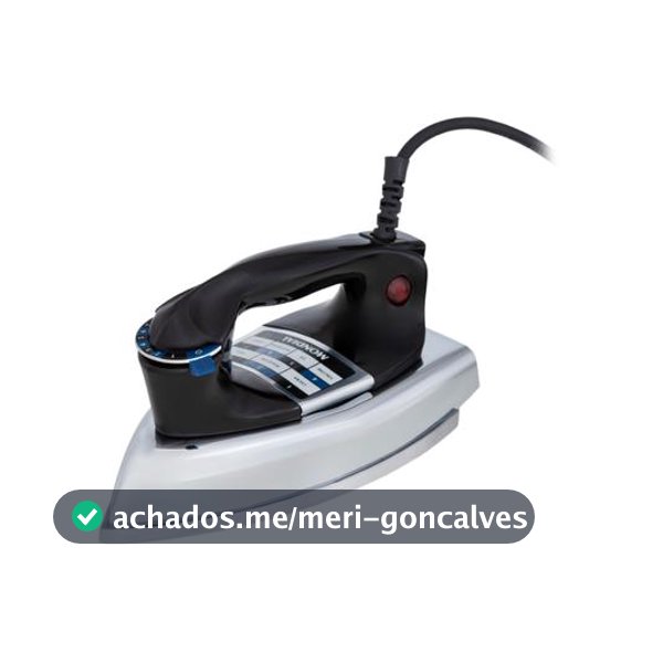 Ferro de Passar Roupa a Seco Mondial Portátil FS-01-BI Preto e Prata