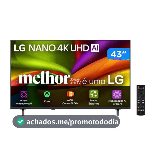 Smart TV 43" LG 4K Ultra HD Nano LED AI NU850 43NU850BPSA WebOS 26 2026 - Smart Tv