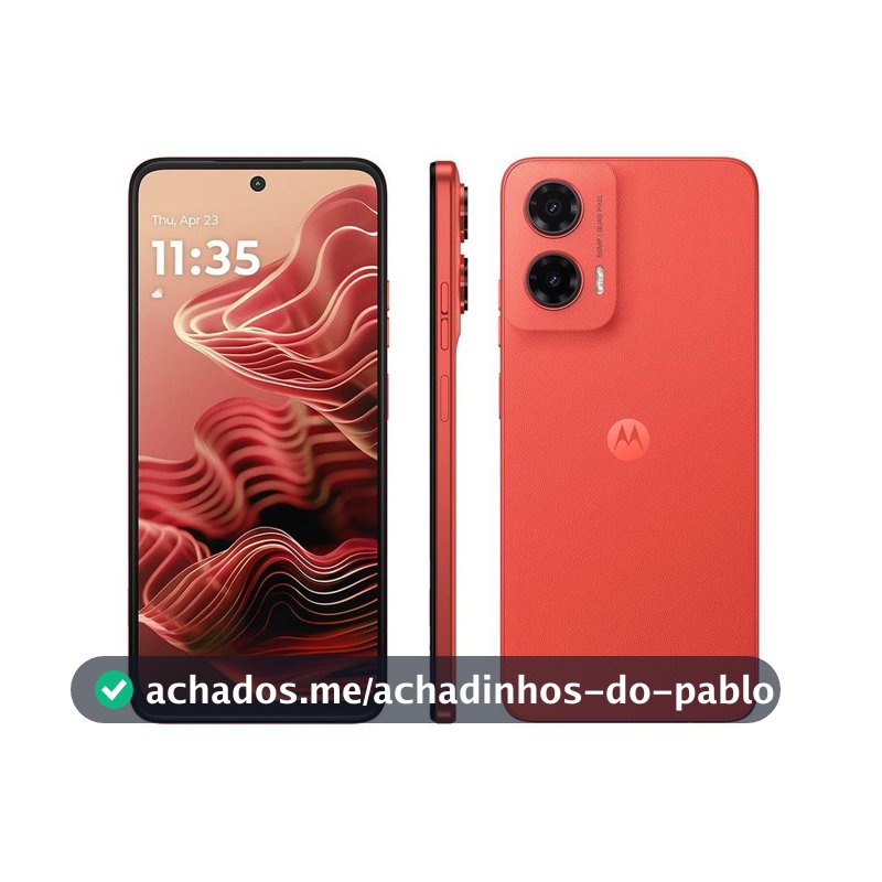 Smartphone Motorola Moto G35 256GB Coral 5G 4GB RAM+8GB Ram Boost 5G 6,7" Câm. Dupla + Selfie 16MP