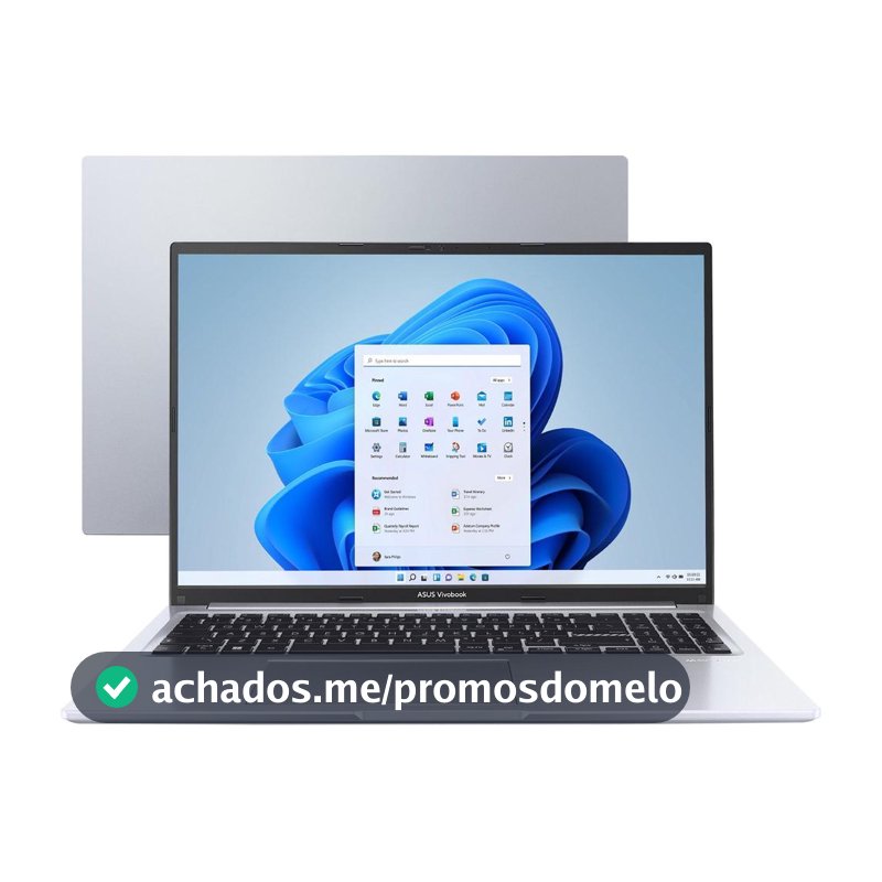 Notebook ASUS Vivobook 16 X1605VA Intel Core i7 1355U 16Gb Ram 512Gb SSD Windows 11 Home Tela 16” IPS FHD Silver - MB763W